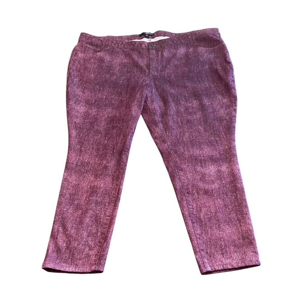 Size 30W Denim 24/7 Stretch Straight Leg Jeans Pockets Purple New